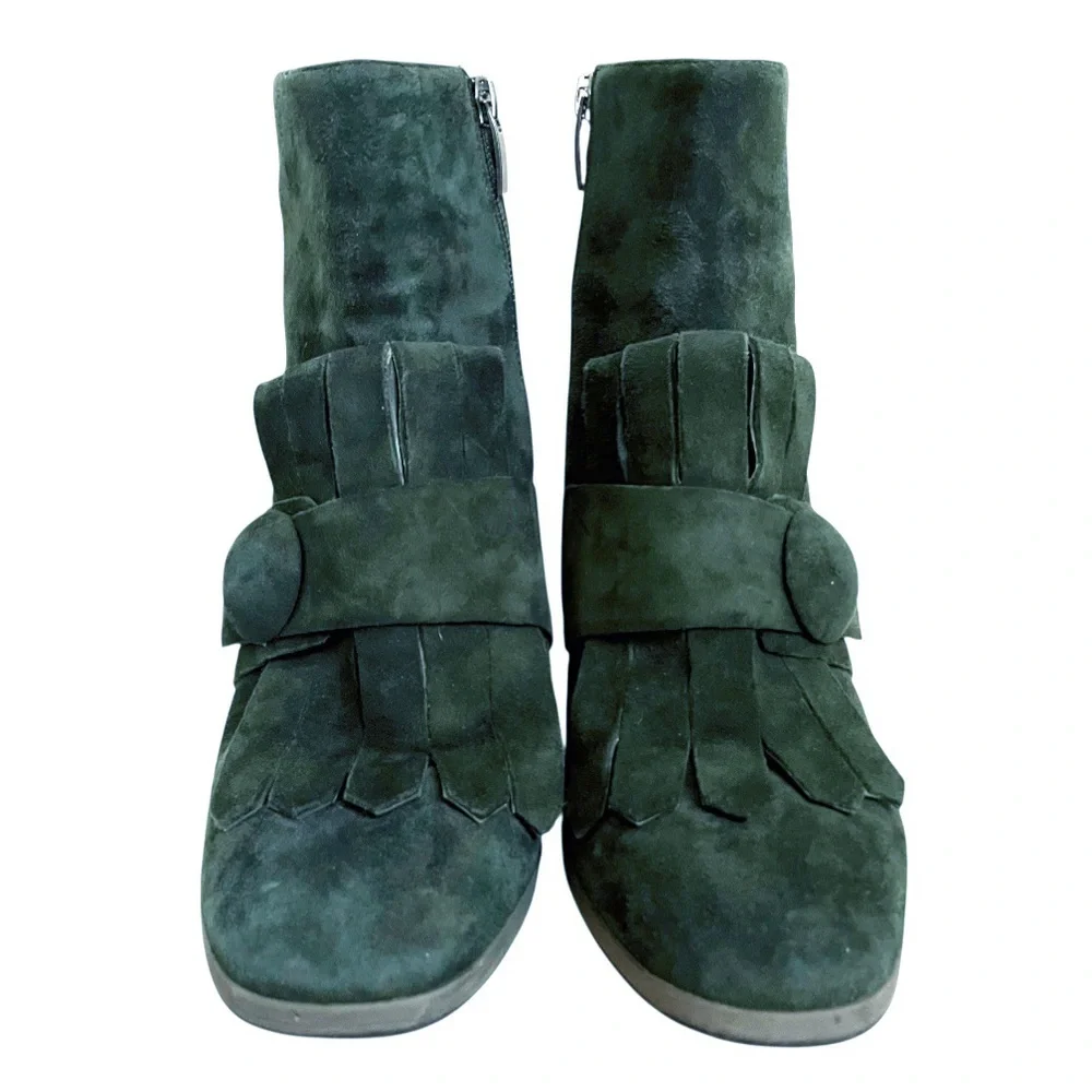 Anthropologie Bruno Premi Suede Kiltie Booties 39 - Picture 7 of 13